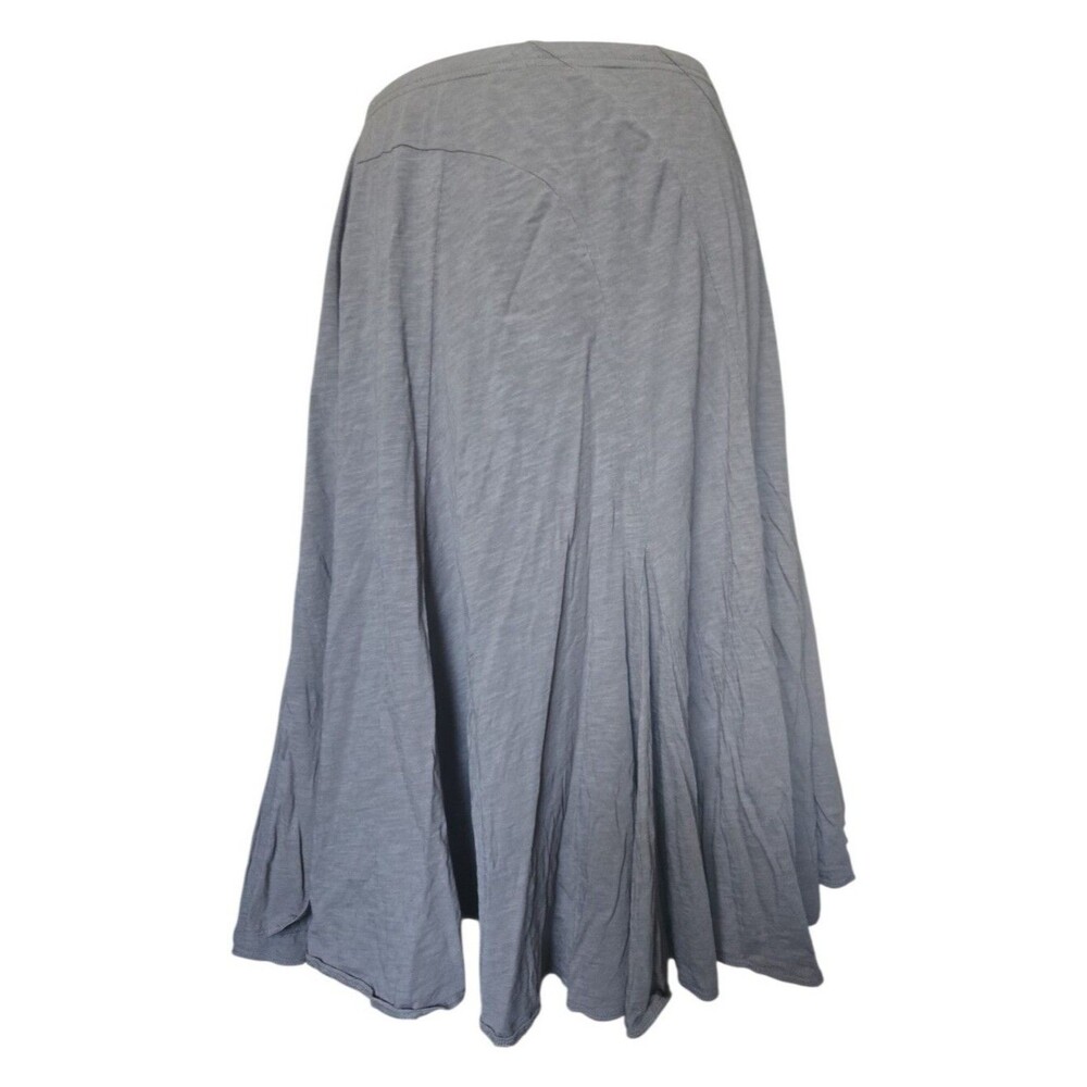 Garnet Hill Gray Flowing Knit Midi Skirt - XL